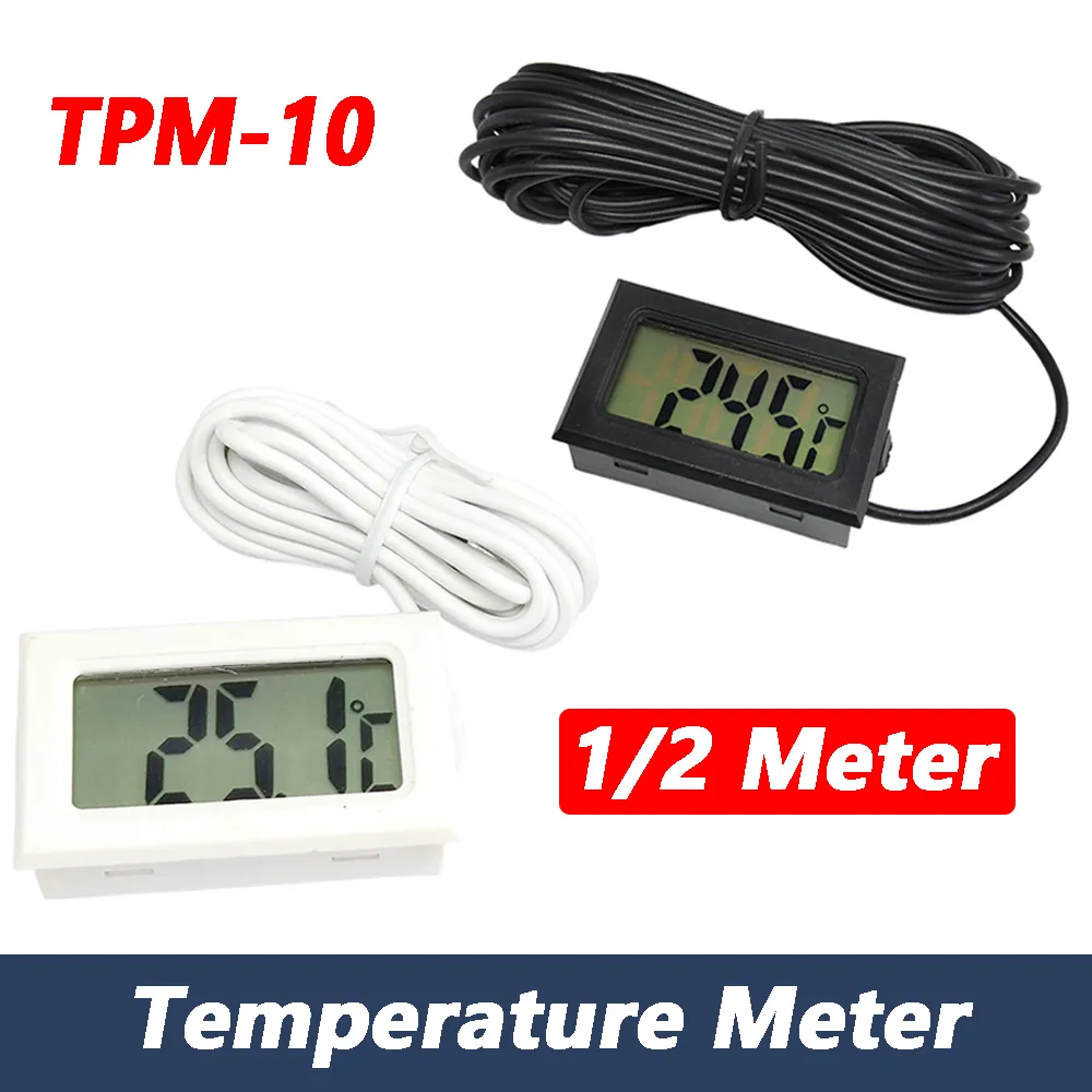 TPM 10 Digital Temperature Sensors Mini Portable LCD Thermometer For ...