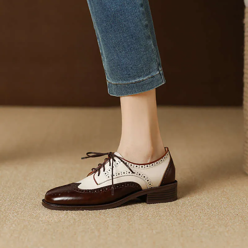 Bulk Sheepskin Leather Flat Oxford Shoes Casual Lace Up Loafers For Women At Only 89.68 DHgate.Com