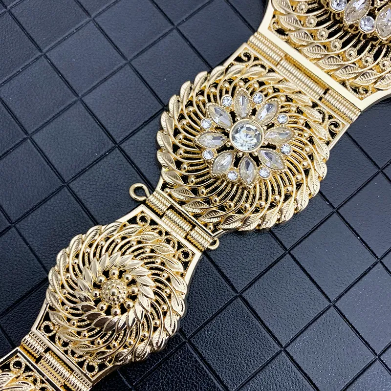 Gold Chain Belt with Crystal Accents Vince Camuto Chain Belt with Crystal Links | Belk main image 3
