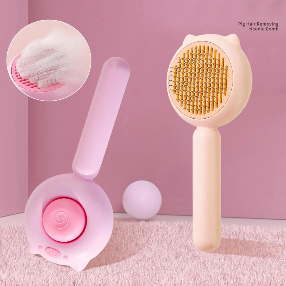 2024 Pet Undercoat Rake for Cats Dogs Ergonomic Grooming Brush for  Gentle Fur Removal Blue Handle Pack of