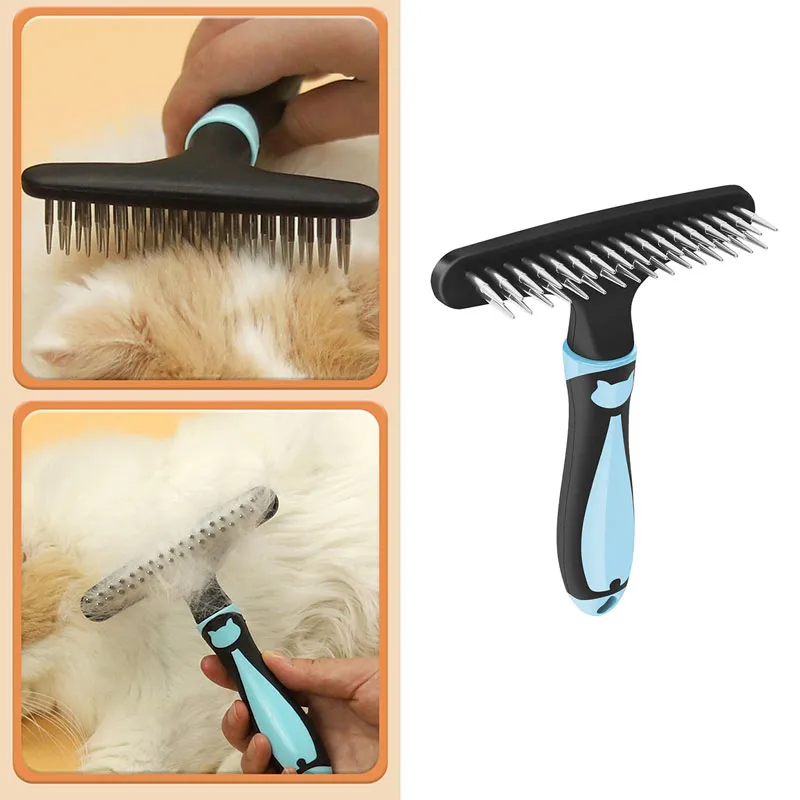 Pet Dog Cat Grooming Undercoat Rake Comb Long Hair Fur Removal Brush ...