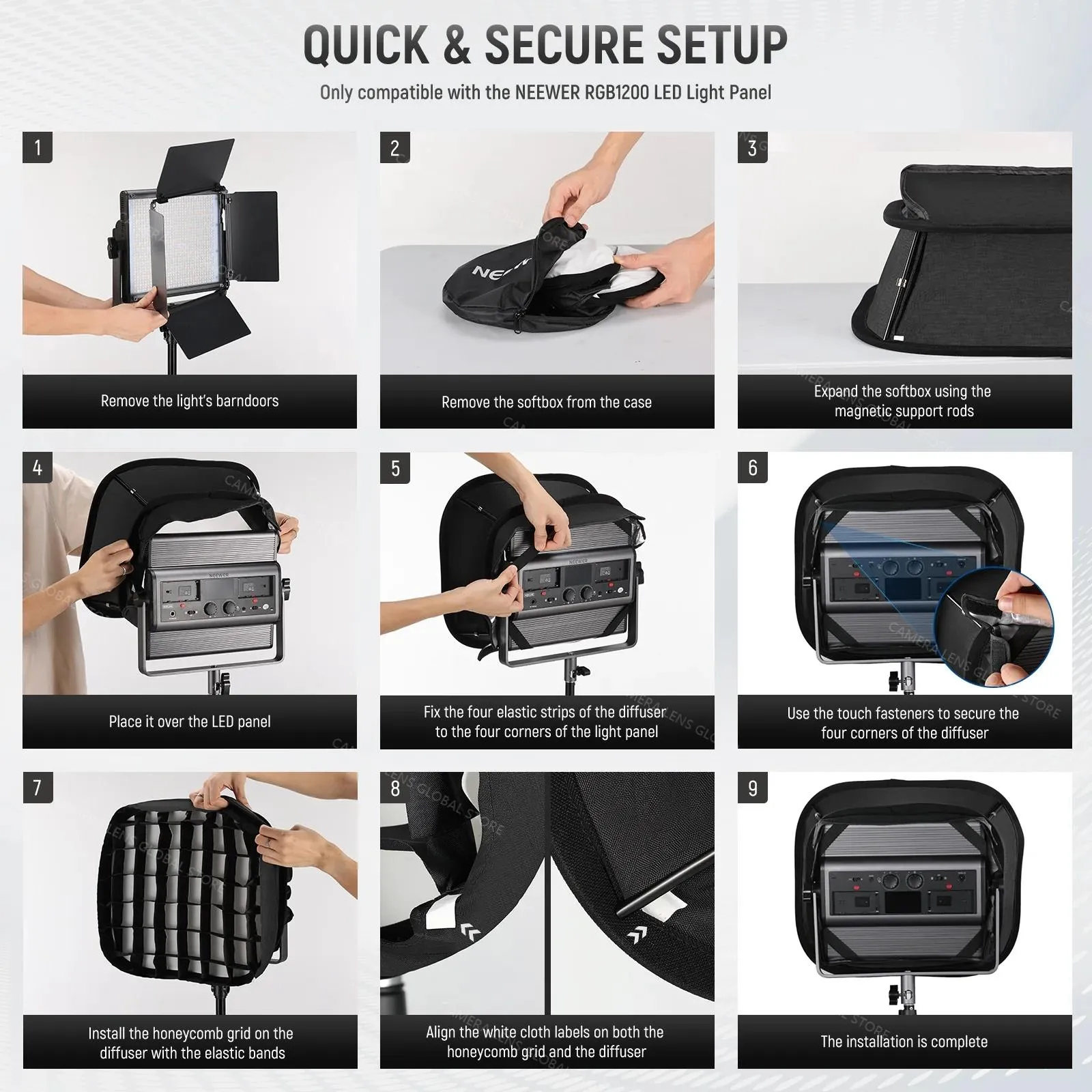 2024 NEEWER NS1S Collapsible Diffuser for RGB1200 Studio Softbox