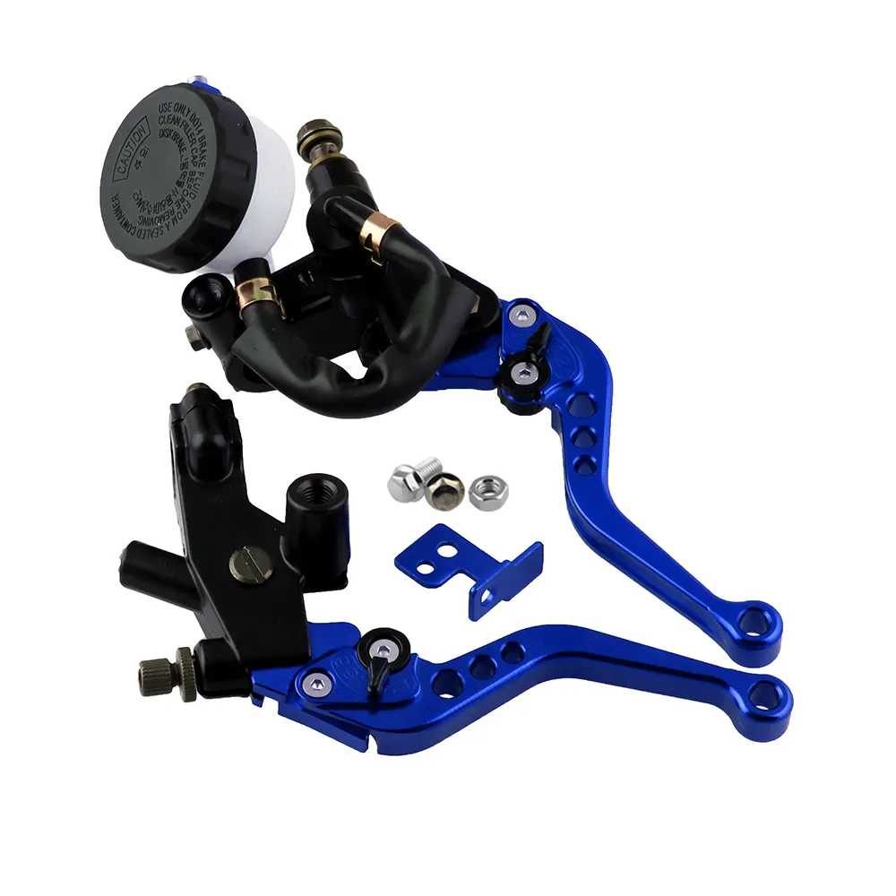 CNC One Pair 7/8 22mm Universal Motorcycle Brake Master Cylinder Lever Cable Clutch Reservoir For Scooter Sport Dirt Bike - 201355758