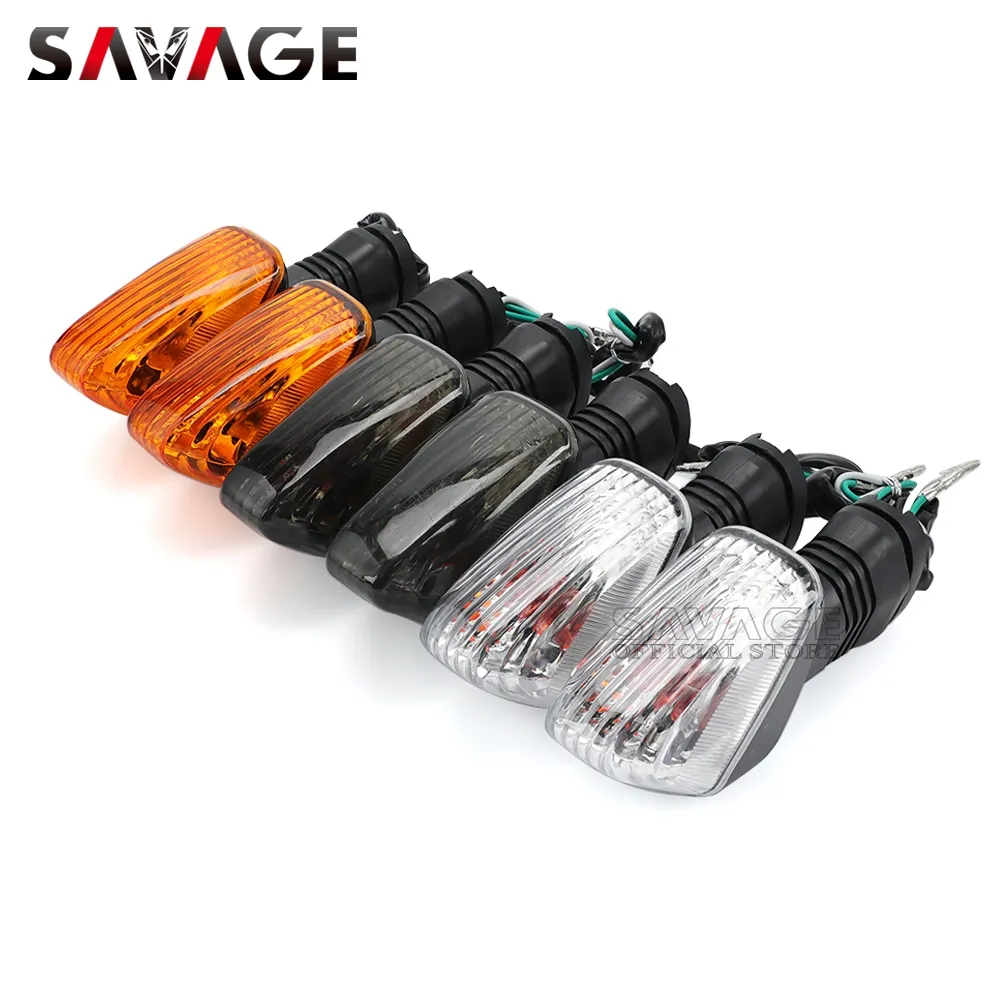 Universal Motorcycle Turn Signal Lights – Amber, 12V 6W, Pair, For Kawasaki KLE KLR Z Series
