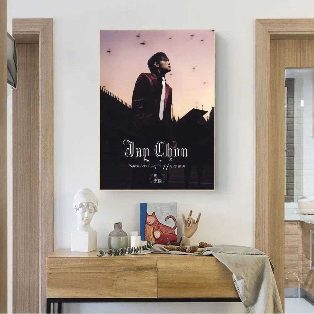 Singer Superstar Jay Chou Vintage Kraft Paper Poster From