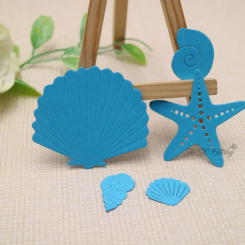 Shell & Starfish Metal Cutting Dies For Card Making & Scrapbooking - Carbon Steel Embossing Dies