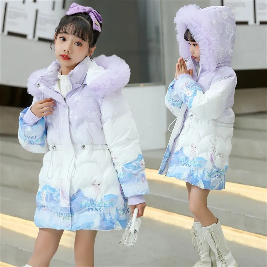 DHgate.com:Waterproof Shiny Down Jacket for Girls - Hooded
