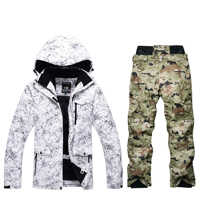 ZHCWT New Ski Suit Men's Windproof Waterproof Breathable