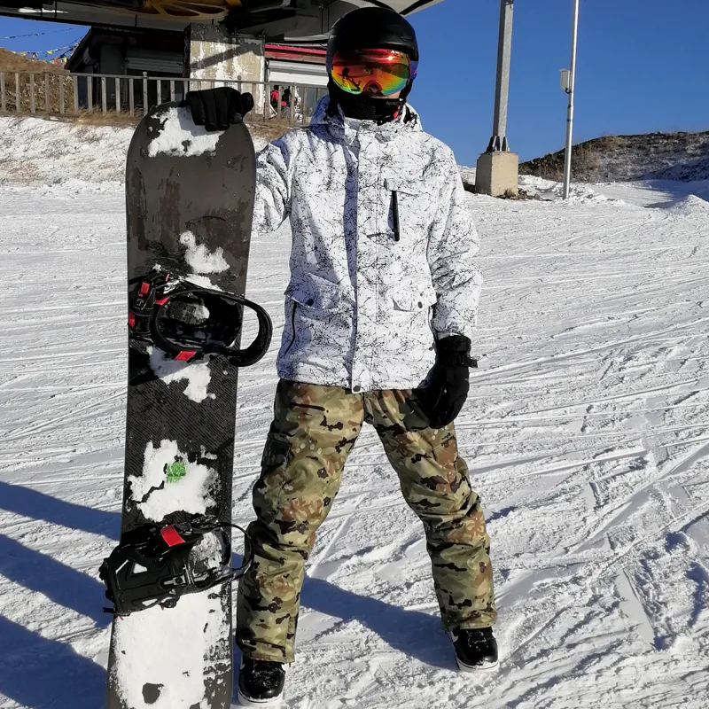Pants Snow Camo Snowboard Jacket Winter Camo Mens Ski Suits Jacket