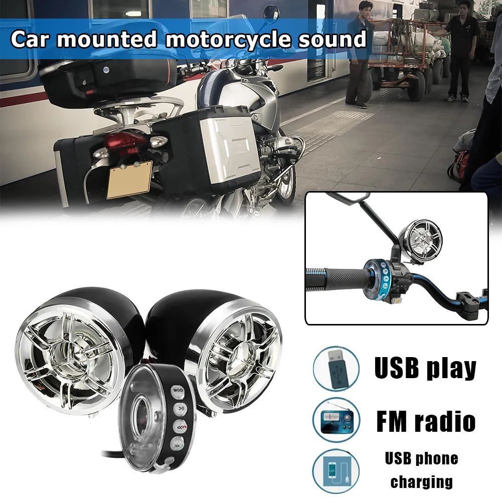JECOMPRIS Par De Altavoces Tipo Campana Para Moto Y Coche – Sonido Y Protección En Ruta