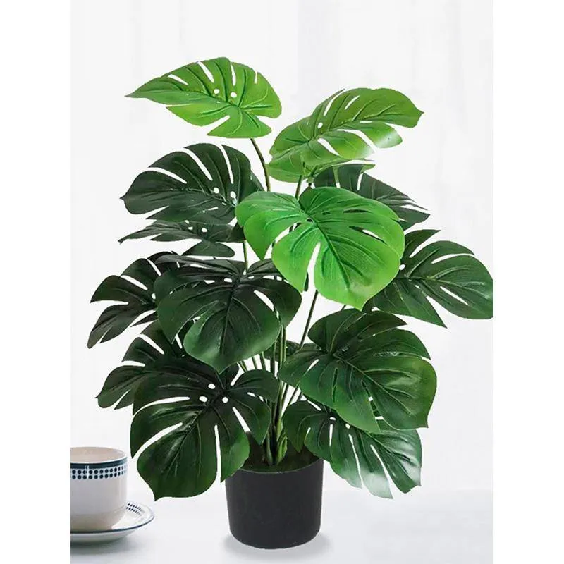 Artificial Plants Green Monstera Plastic Potted Plant for Desktop Indoor  Balcony Decor from Dhgate Other Special Paper - price 32.69