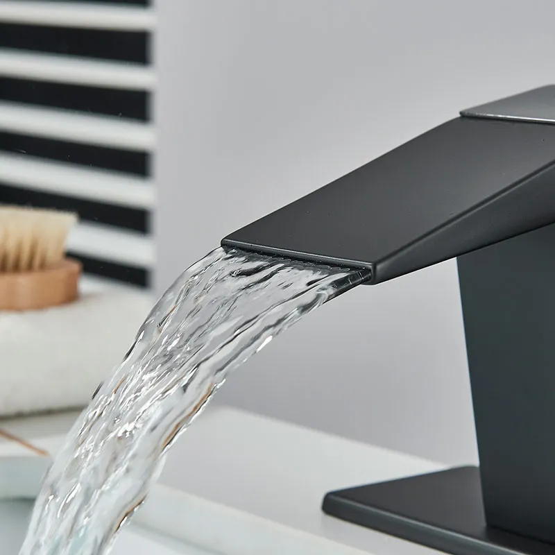 Smart Basin LCD Smart Basin Faucet: Brass Bathroom Sink Mixer Tap with Temperature ...