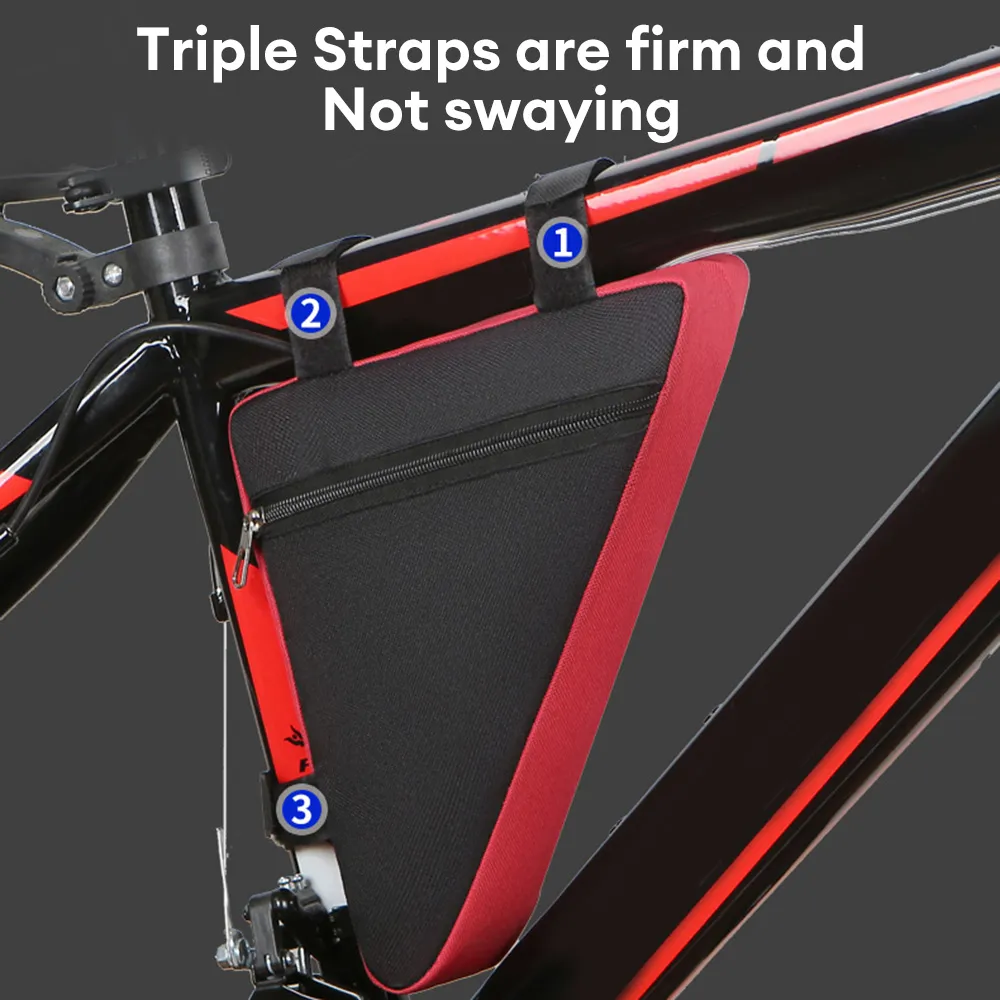 Sac De Cadre Vélo Triangle - Sacoche Tube Supérieur VTT, 18,5x13,5 Cm