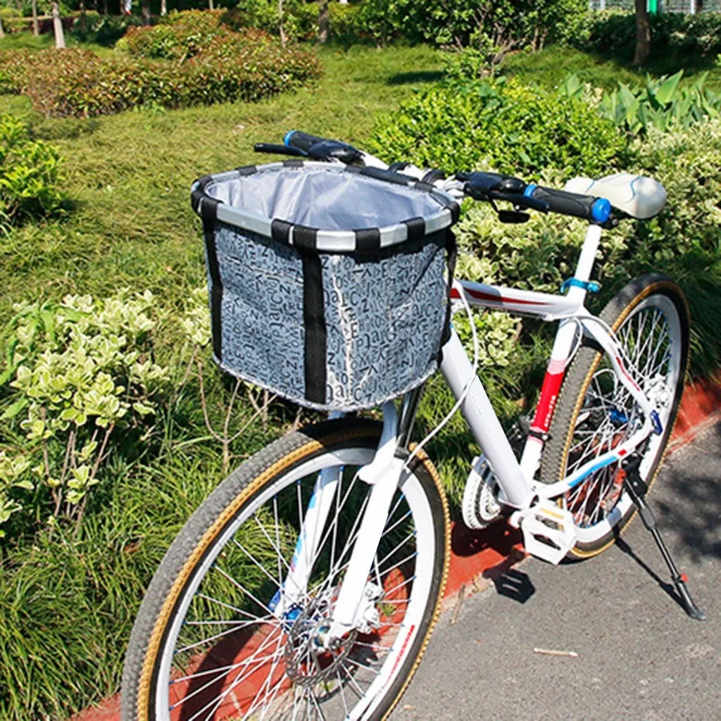 Folding Bike Basket For Pets Front Removable Bicycle Handlebar Basket 2024 Mountain Bike Pannier Cycling Bag Small Pet Cat Dog Carrier From Ddmymar 62.25 DHgate.Com