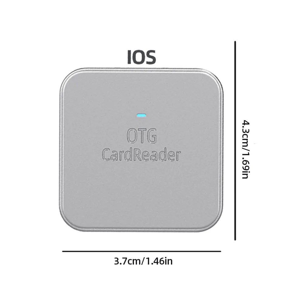 2-in-1 Card Reader for iPhone/Android, Portable Memory Card Adapter for ...