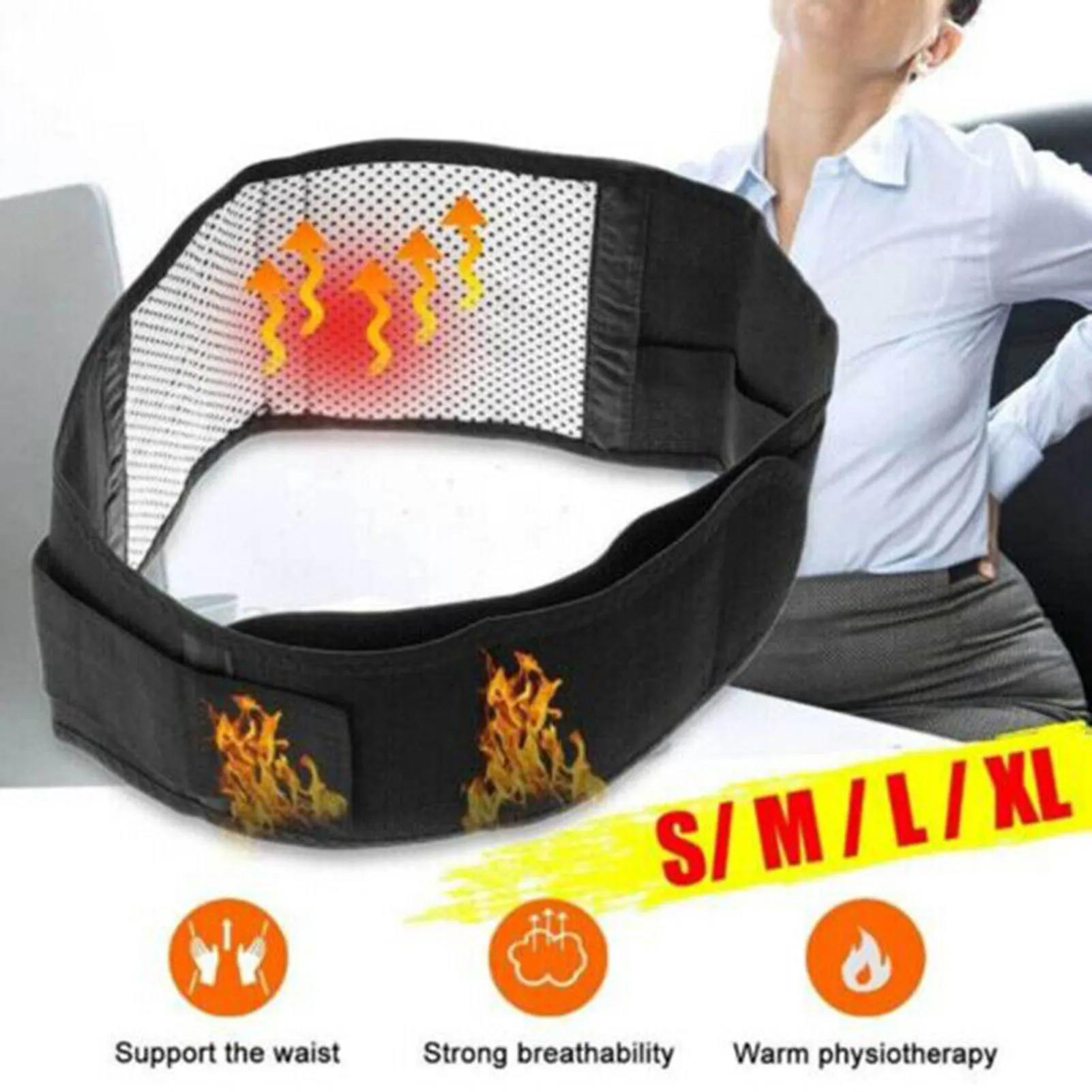 Adjustable Tourmaline Self Heating Magnetic Therapy Waist Belt Thermal Lumbar Support Lower Back Brace For Men Women Waist Strap From Ddmyjan, $31.25
