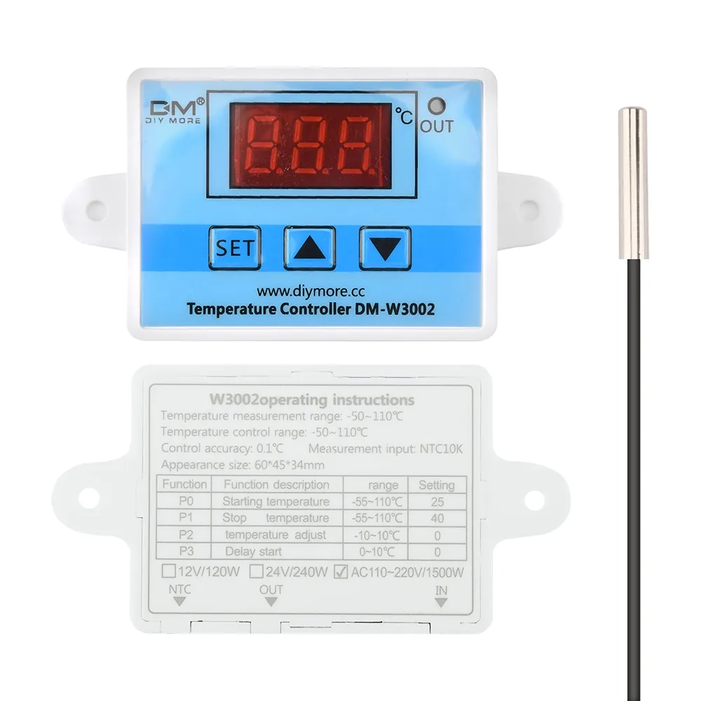 Digital LED Thermostat & Sensor - Precise Temperature Control for ...