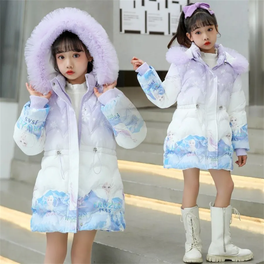 DHgate.com:Waterproof Shiny Down Jacket for Girls - Hooded