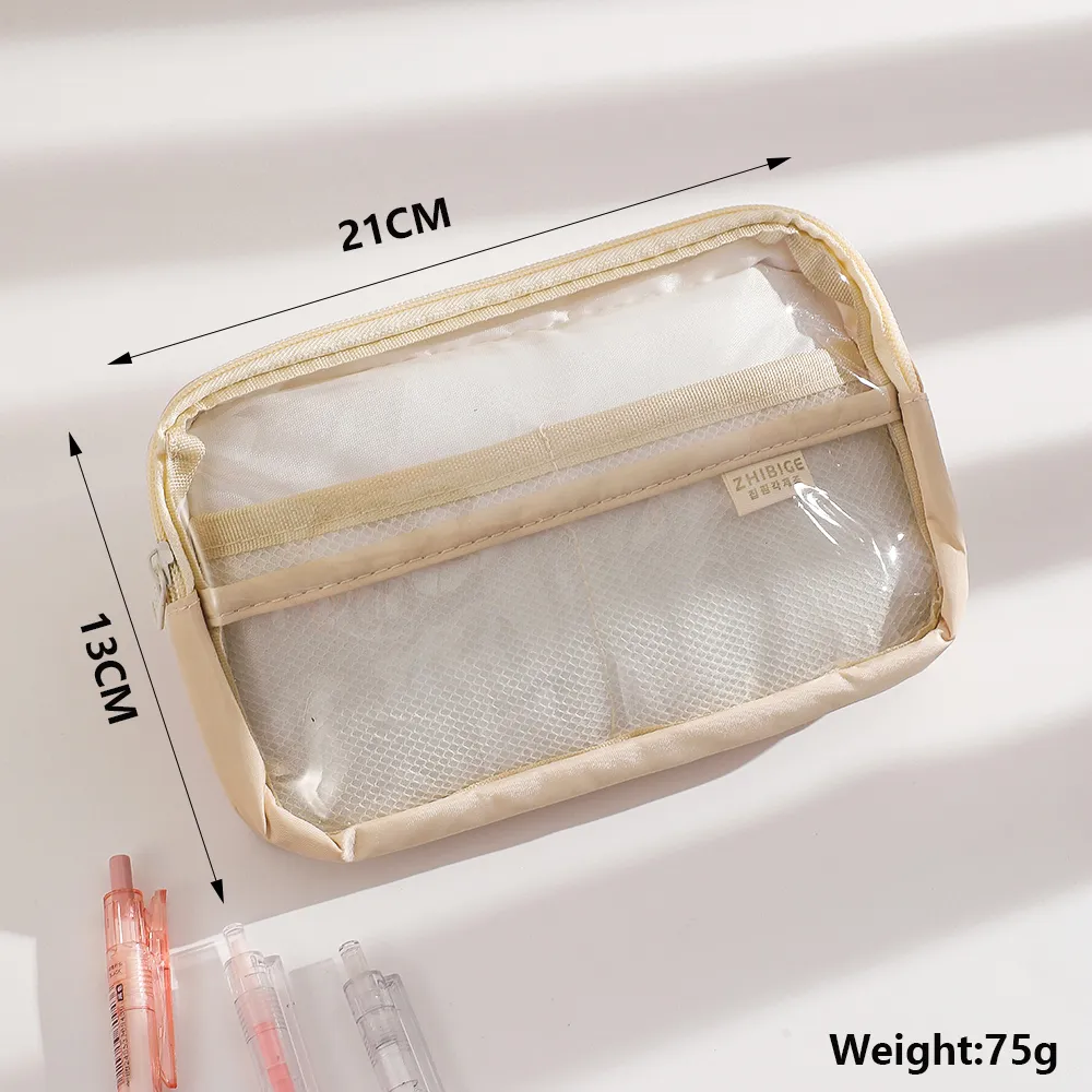 Clear Pencil Small Plastic Pencil Case Wholesale Large Clear