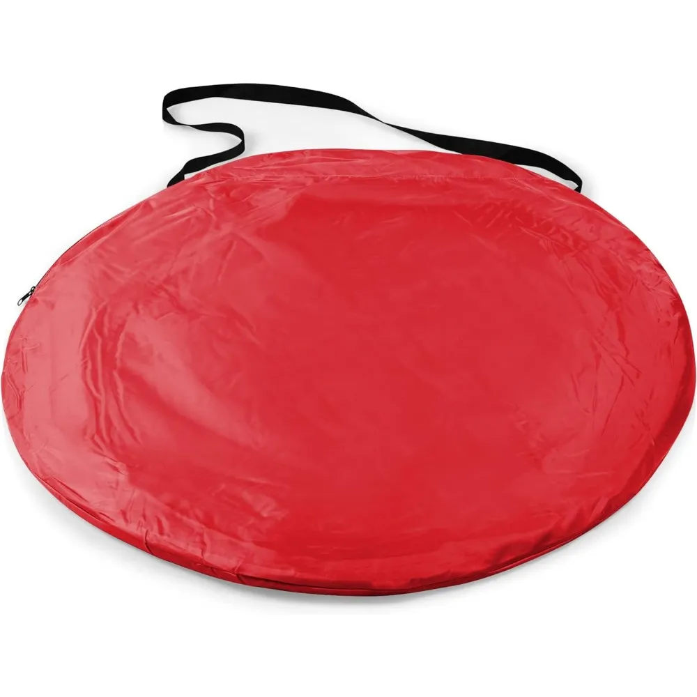 Manta Portable Beach Tent: Red/Gray Pop-Up Sun Shelter for
