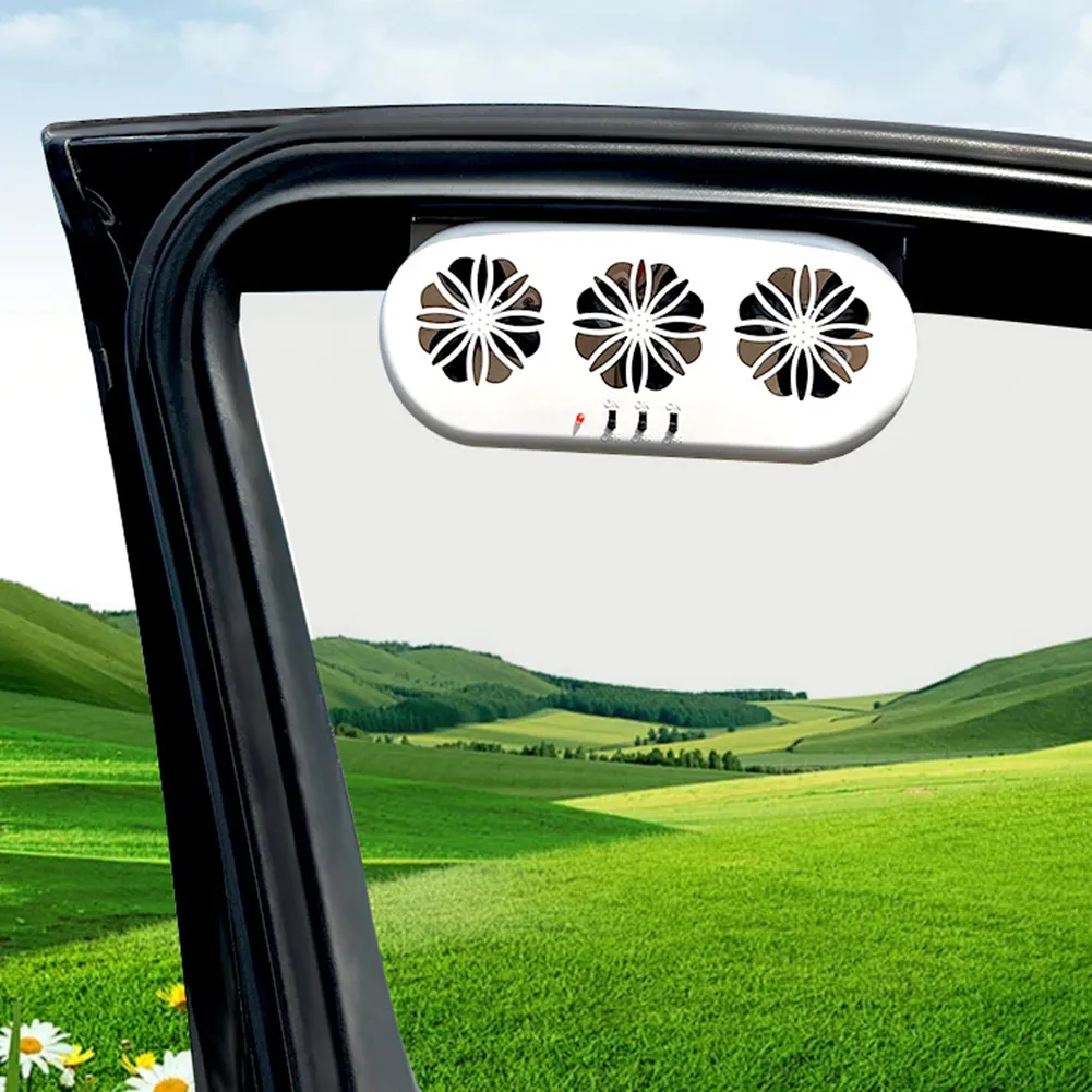 Car Vent Cooling Fan, 3-Outlet Auto Air Vent Cooler, Front & Rear ...