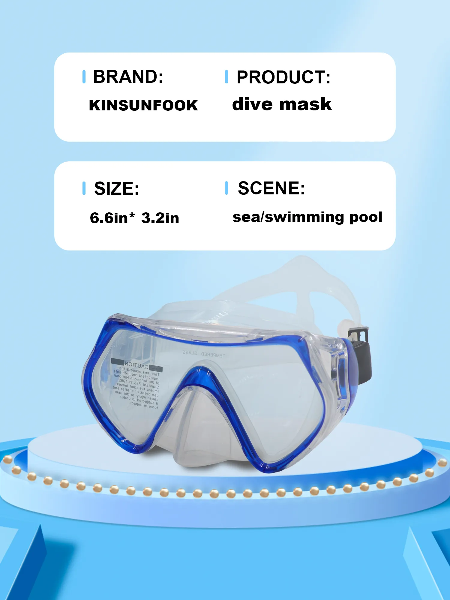 Anti-Fog Panoramic Diving Mask Silicone Swim Goggles for Adults