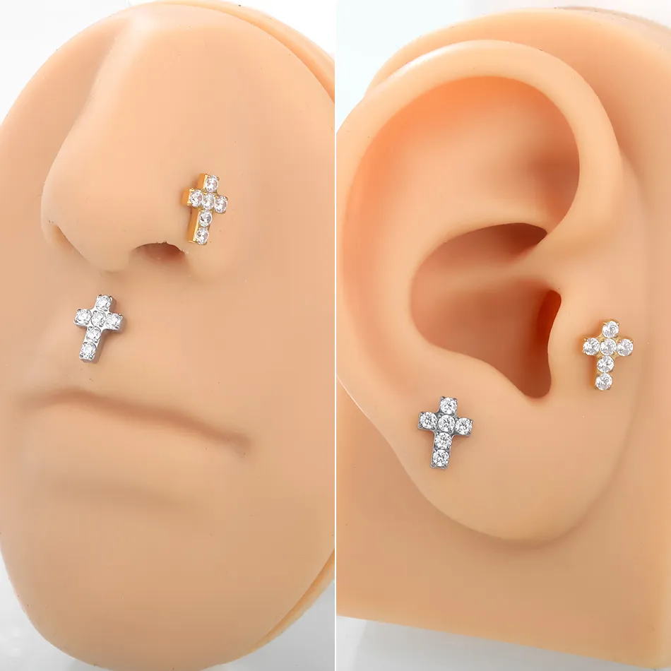 8 Piercings Labret Acrylique Transparent - Hypoallergénique Pour Tragus, Lèvres, Cartilage
