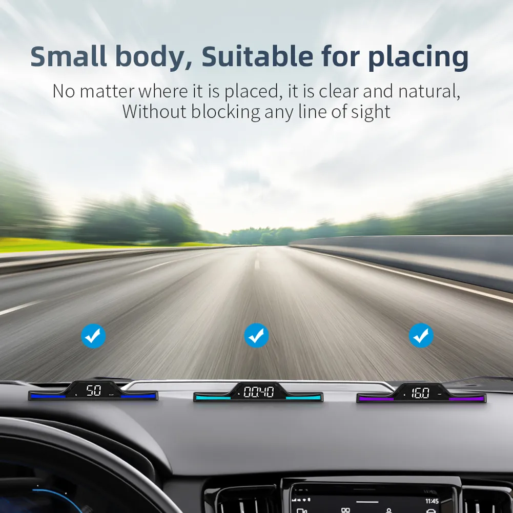 Automotive Smart Heads-Up Display: LED GPS Speedometer Alarm System ...