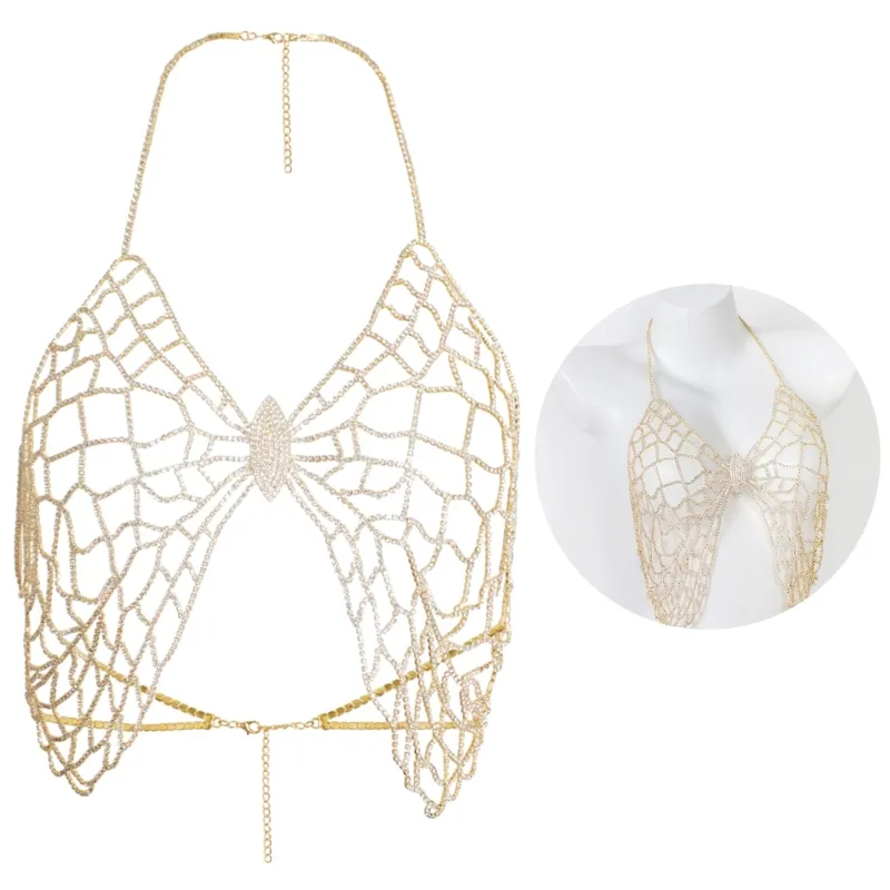 DHgate.com:Summery Beach Rhinestone Butterfly Bra Body Chain Accessory ...