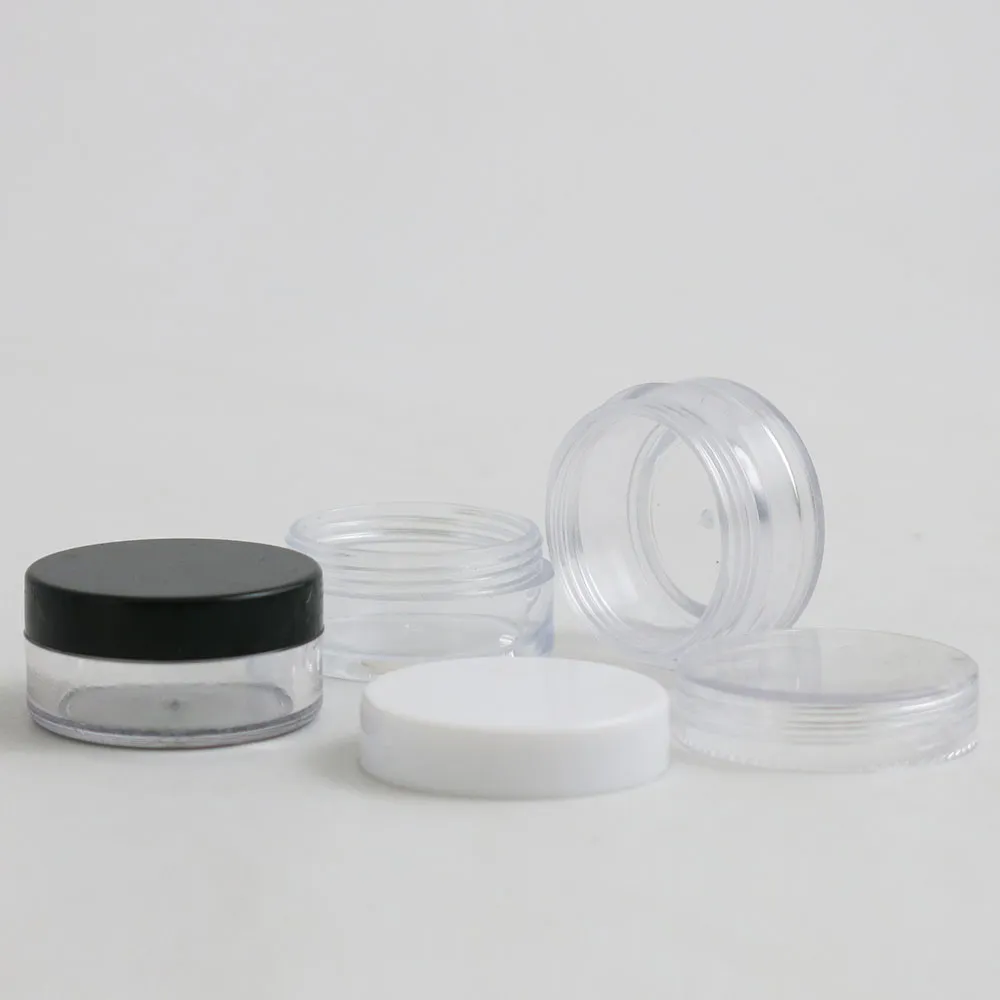 1g Container High-Quality Transparent PS 8 oz jars with Three...