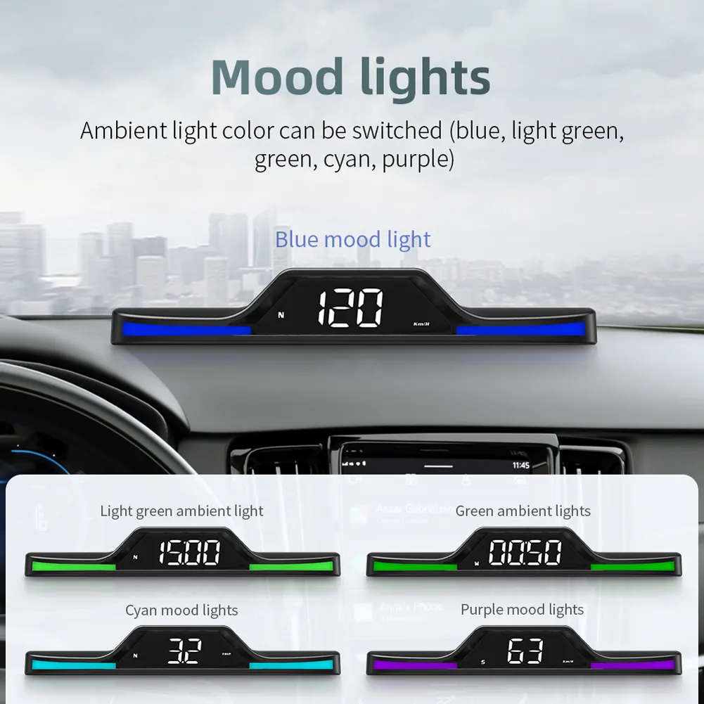 Automotive Smart Heads-Up Display: LED GPS Speedometer Alarm System ...