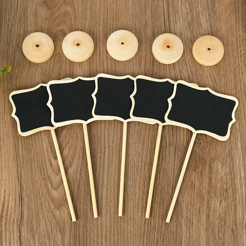 Lot De 30 Mini Ardoises à Pince En Bois - Formes Cœur, Rectangle, Fleur Pour étiquettes Et Messages