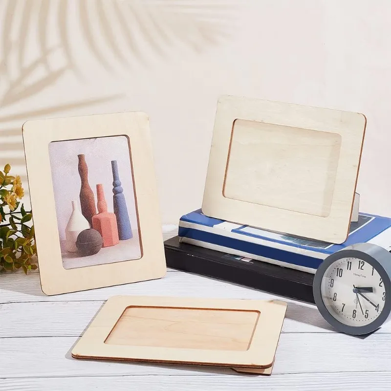 DHgate.com:4 Pack Wooden Picture Frames for DIY Crafts