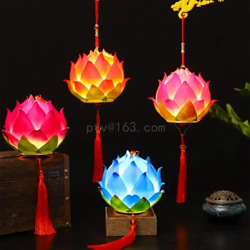 DIY Chinese Traditional Handmade Portable Blossom Flower Lanterns with ...