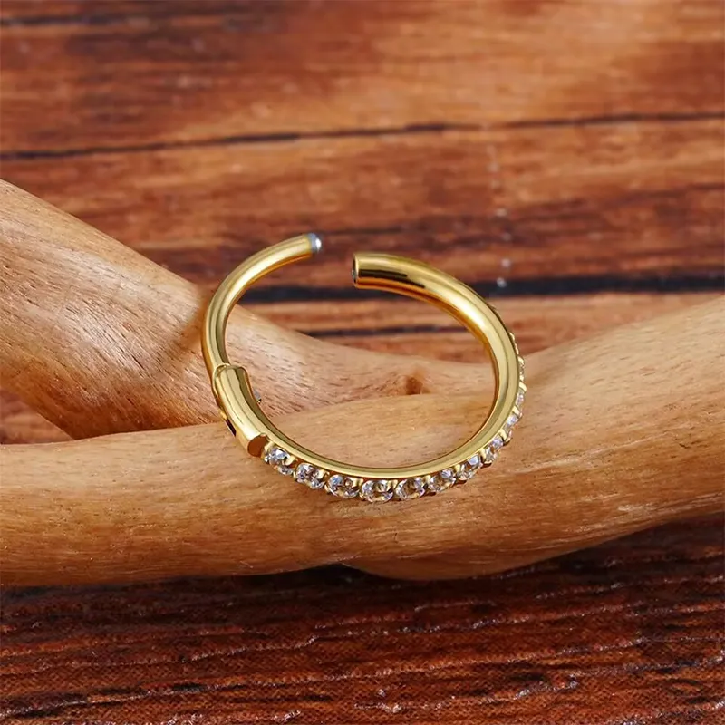 Anneau Clicker Hypoallergénique Anneau De Piercing En Titane G23 Clickeur  Pour Septum, Helix, Lèvre 16G 6-12mm Anneau Septum Titane