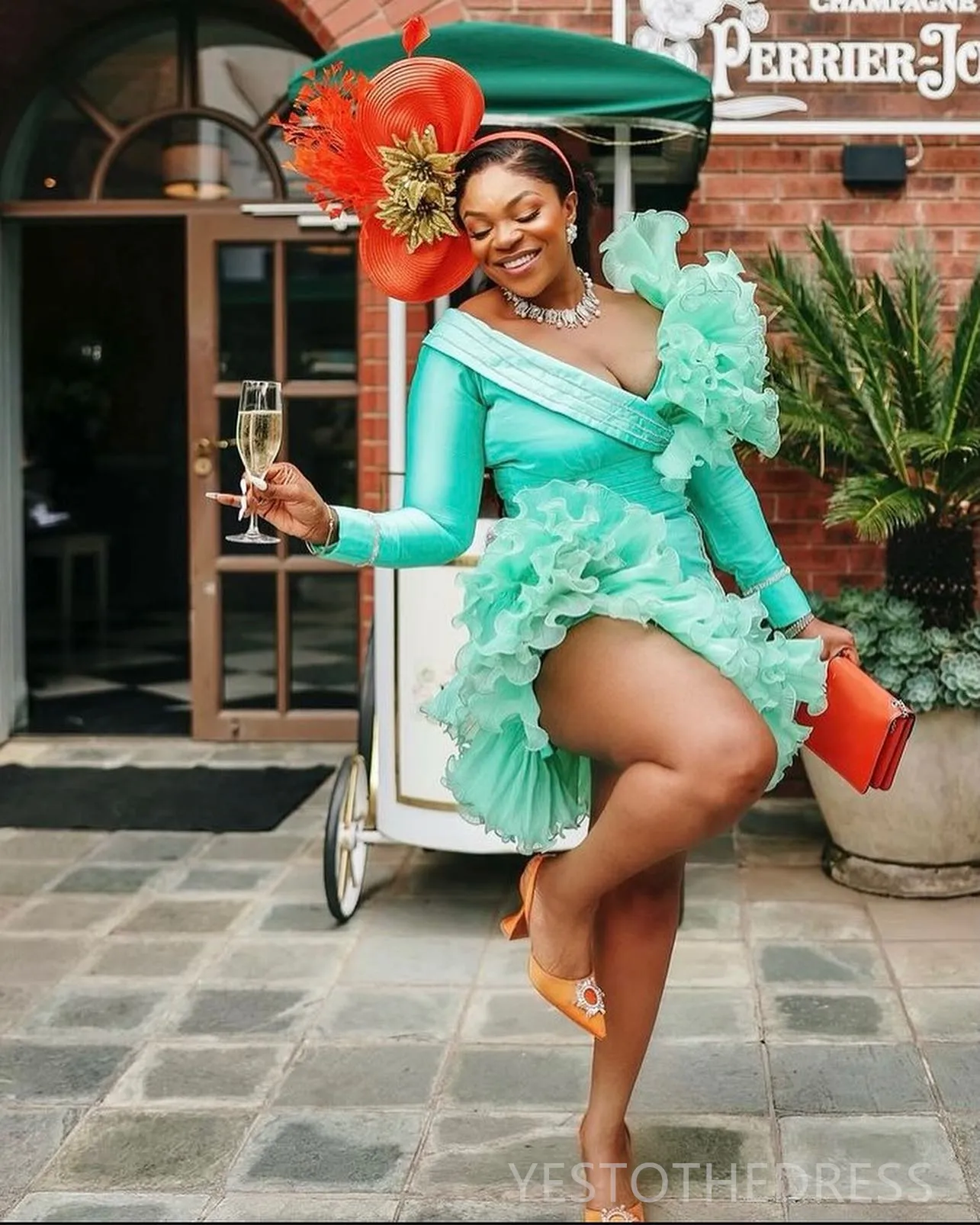 2024 Plus Size Cocktail Dresses for Women V Neck Short Prom Mini Dress for Party Graduation Mint