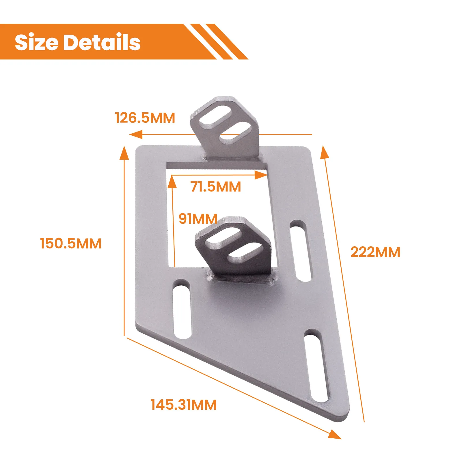 LZONE Solid Steel SBC Engine Mount Brackets – S10 S15 V8 Swap, Anodized Finish