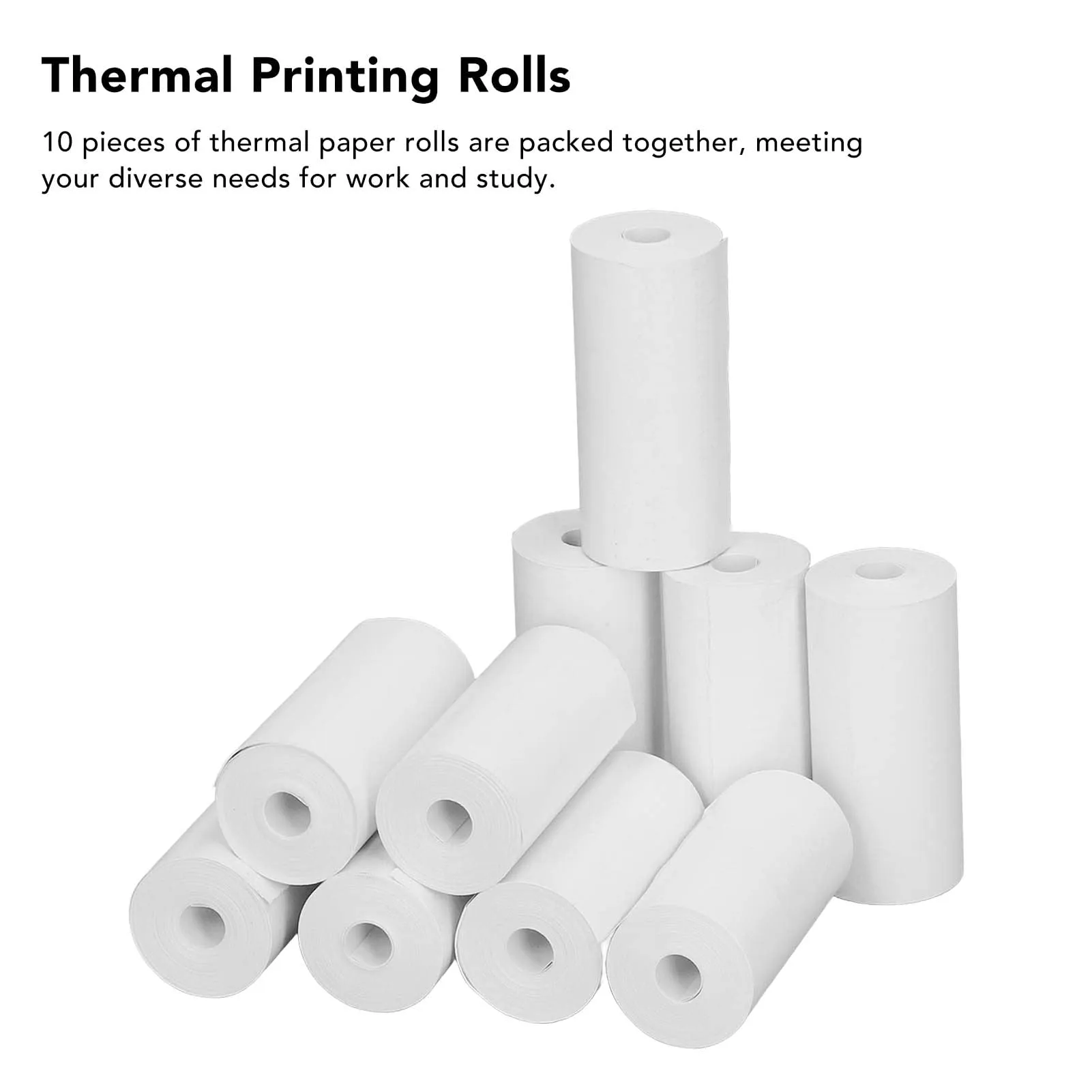 Mini Printer Paper Rolls, 57 x 25 mm Thermal Receipt Paper for Pocket ...