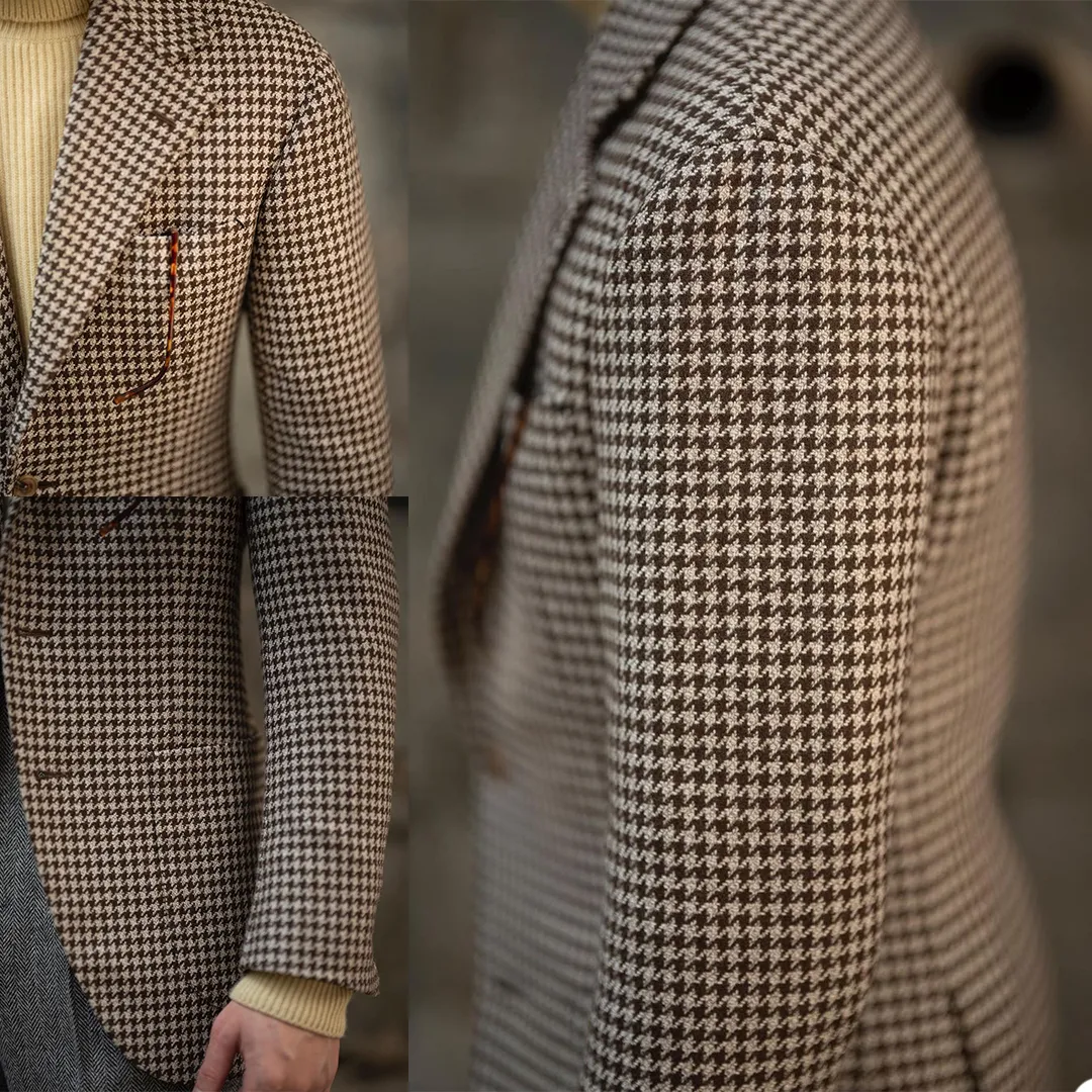 Plaid Blazer Men Notched Lapel Tuxedo Jacket In From Ddmymay