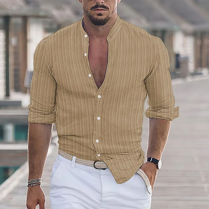 chinese dress ladies Beige Weekend Fit Linen Blake Shirt main image 1