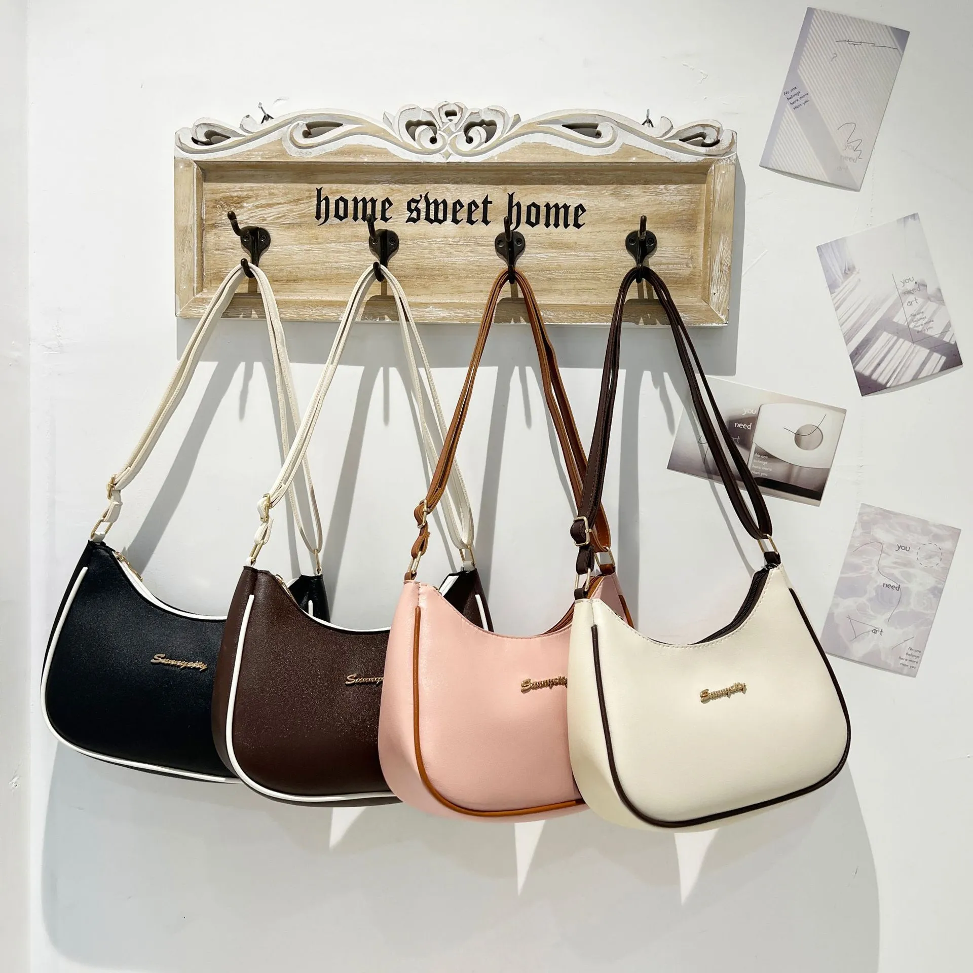 Colorblock Crossbody Shoulder Bag for Women - Korean Fashion
