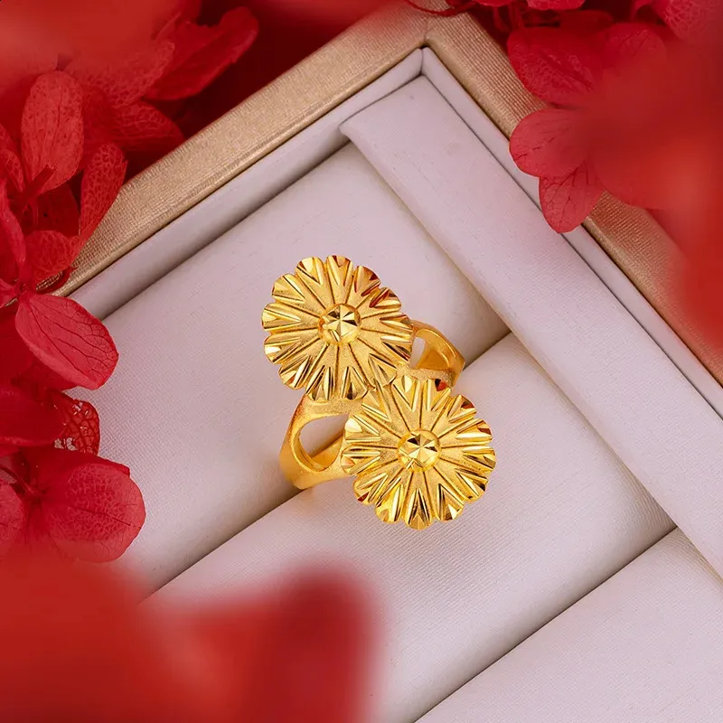 Bridal Big Gold Ring Design Gold Flower Ring Big Ring Designs In