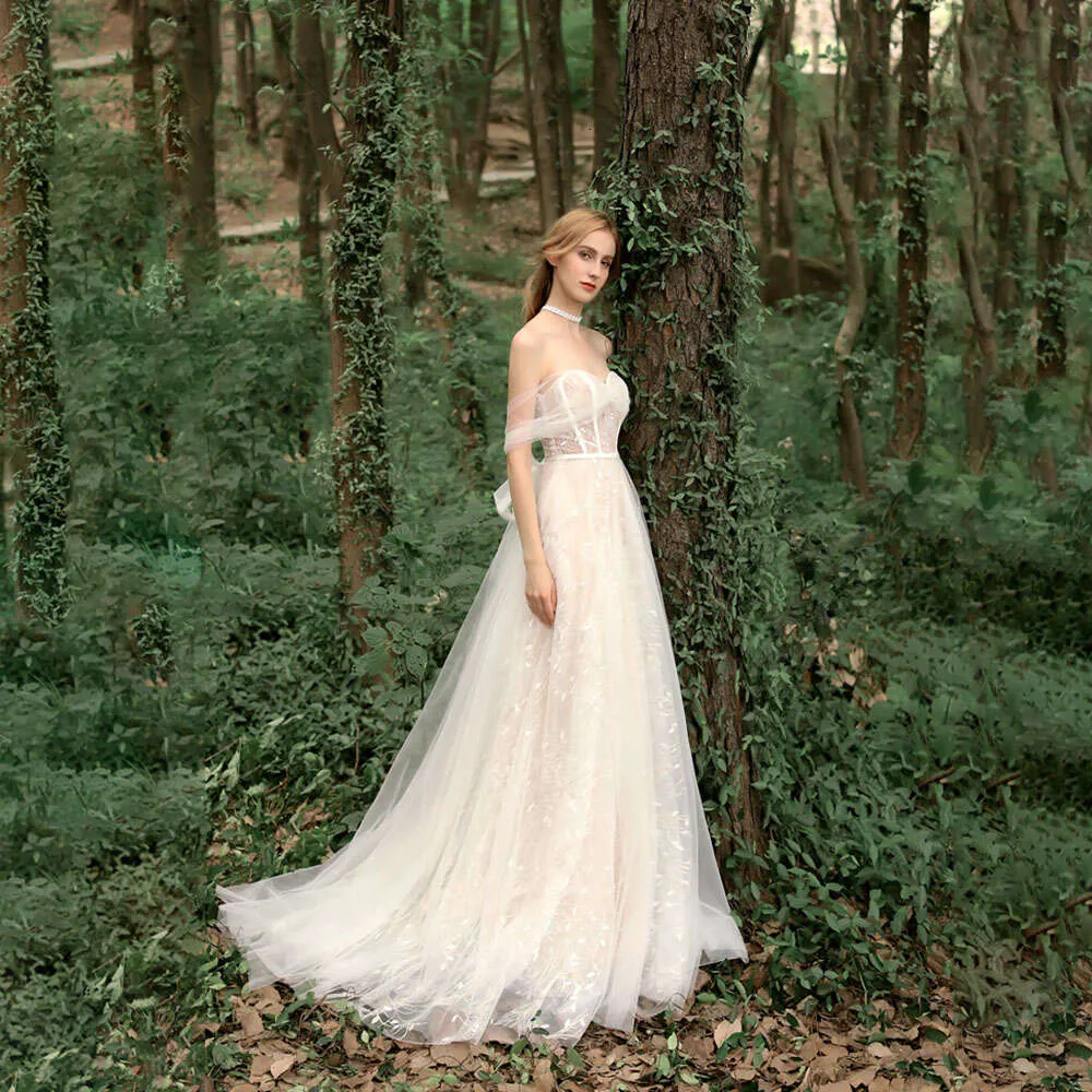 open lace back dress D467B | Snow White Bow main image 1