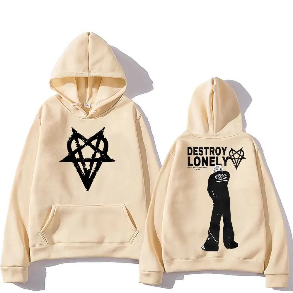 Sudaderas Con Capucha Masculinas Solitarios Que Destruyen Sudadera