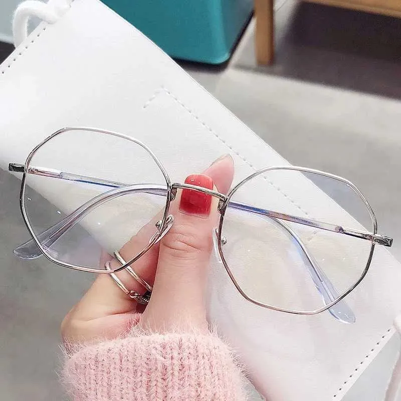 Polygon Blue Light Glasses: Stylish Unisex Spectacles, Metal  display picture 1