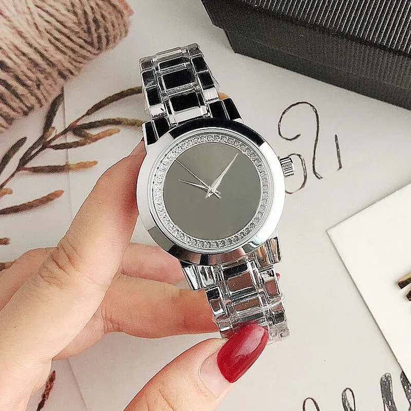 Crystal Letters Style Womens Quartz Wristladies Watches With