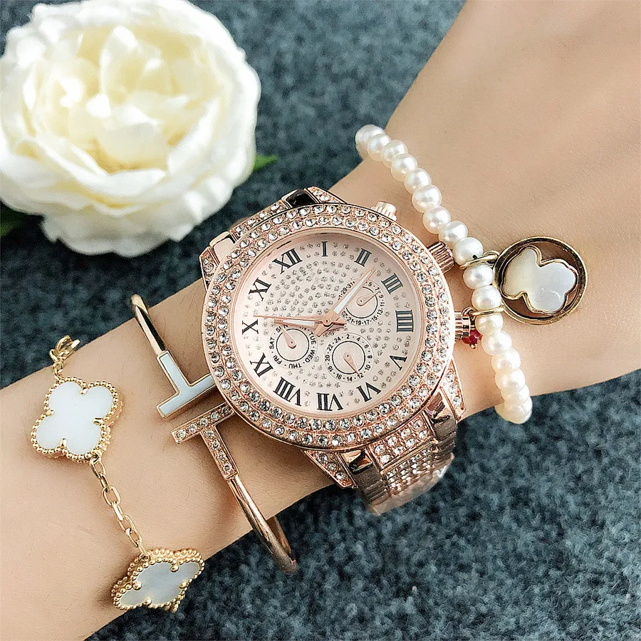 Elegant Womens Quartz Watch: Crystal Accented Steel... From  display picture 1