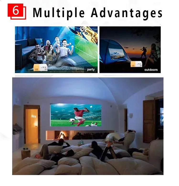 YG300 Mini LED Projector Yg300 Upgraded Version 1000 Lumen 320x240P HDMIcompatible USB Audio Home Media Player Beamer 240929