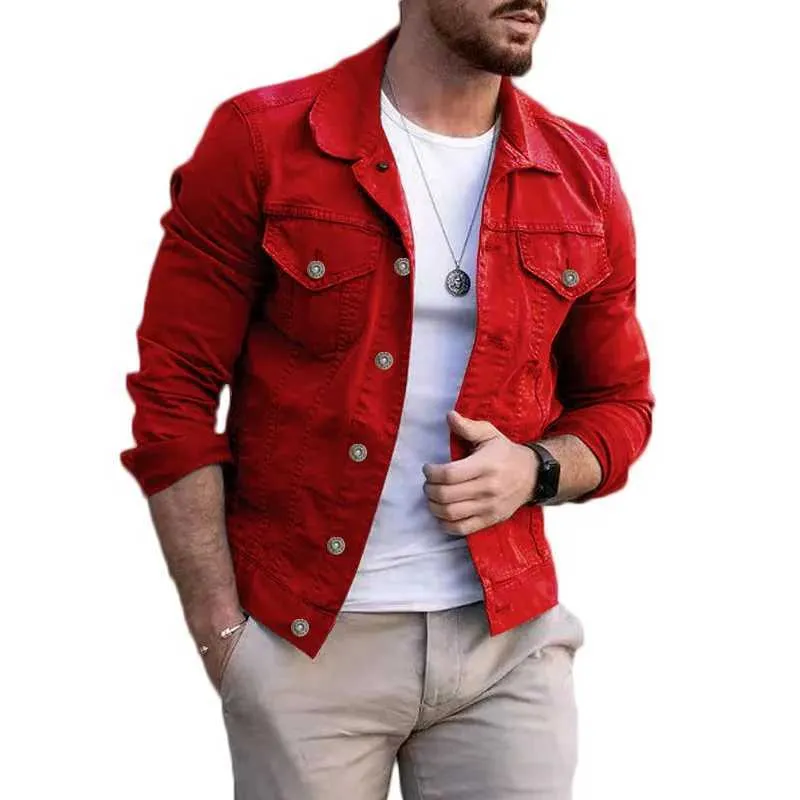 Mens Jacket 2024 New Mens Denim Jacket Ultra Thin Suitable For