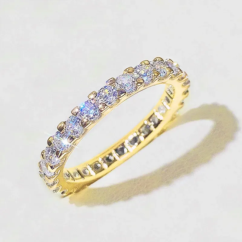 Designer diamant partnerring lyxiga smycken för bröllopsfest_voghion.com